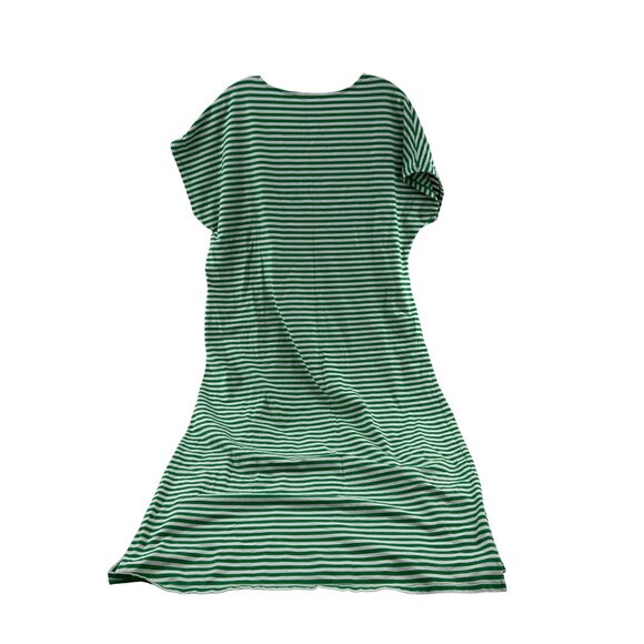 Lands' End Women's Green & White Striped Dress Size L 14-16 - Picture 3 of 5